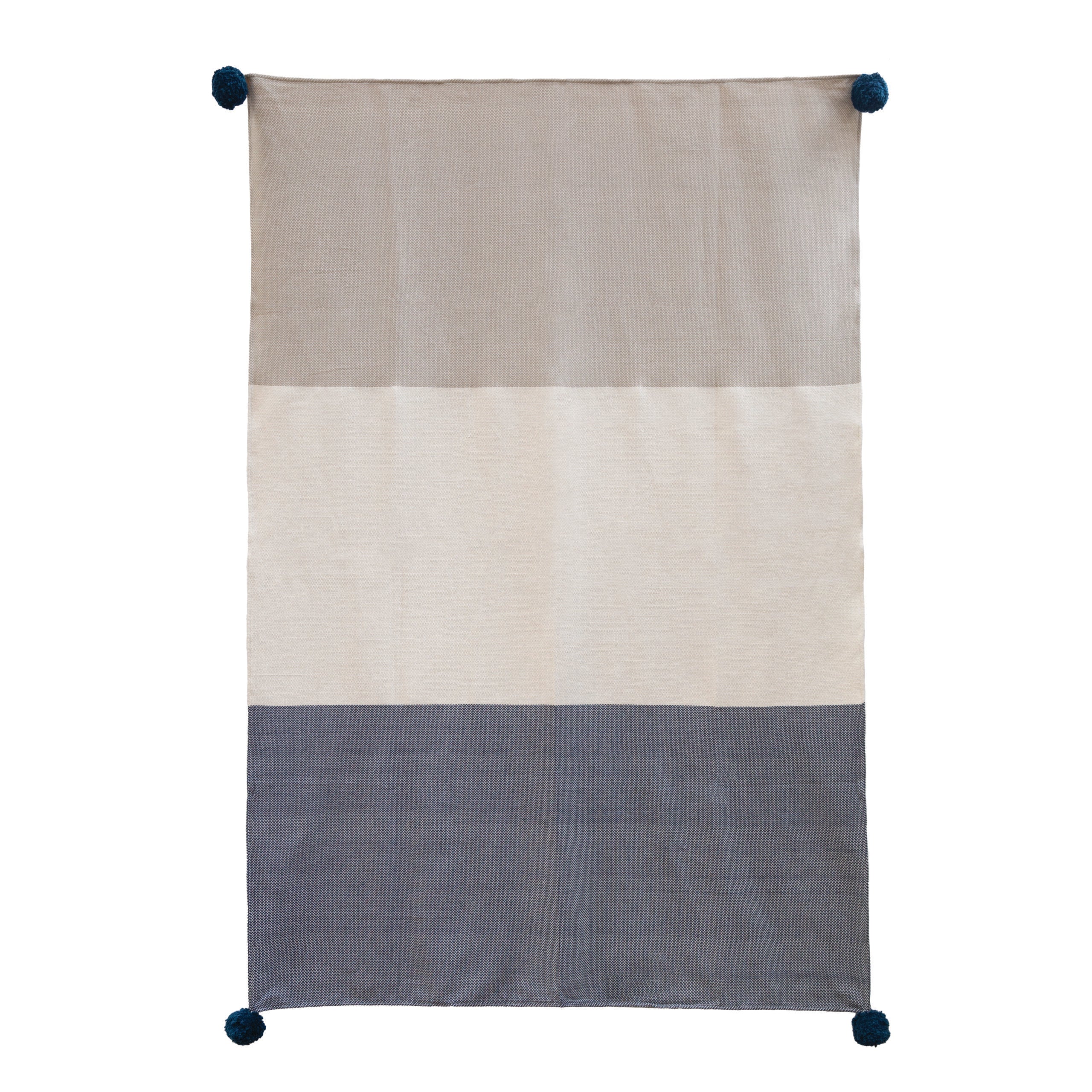 Navy & Beige Throw