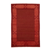 Red Arabesque Hand-knotted Carpet