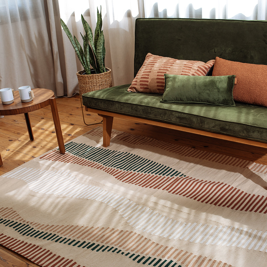 Terra Cotta Hatches Cushion