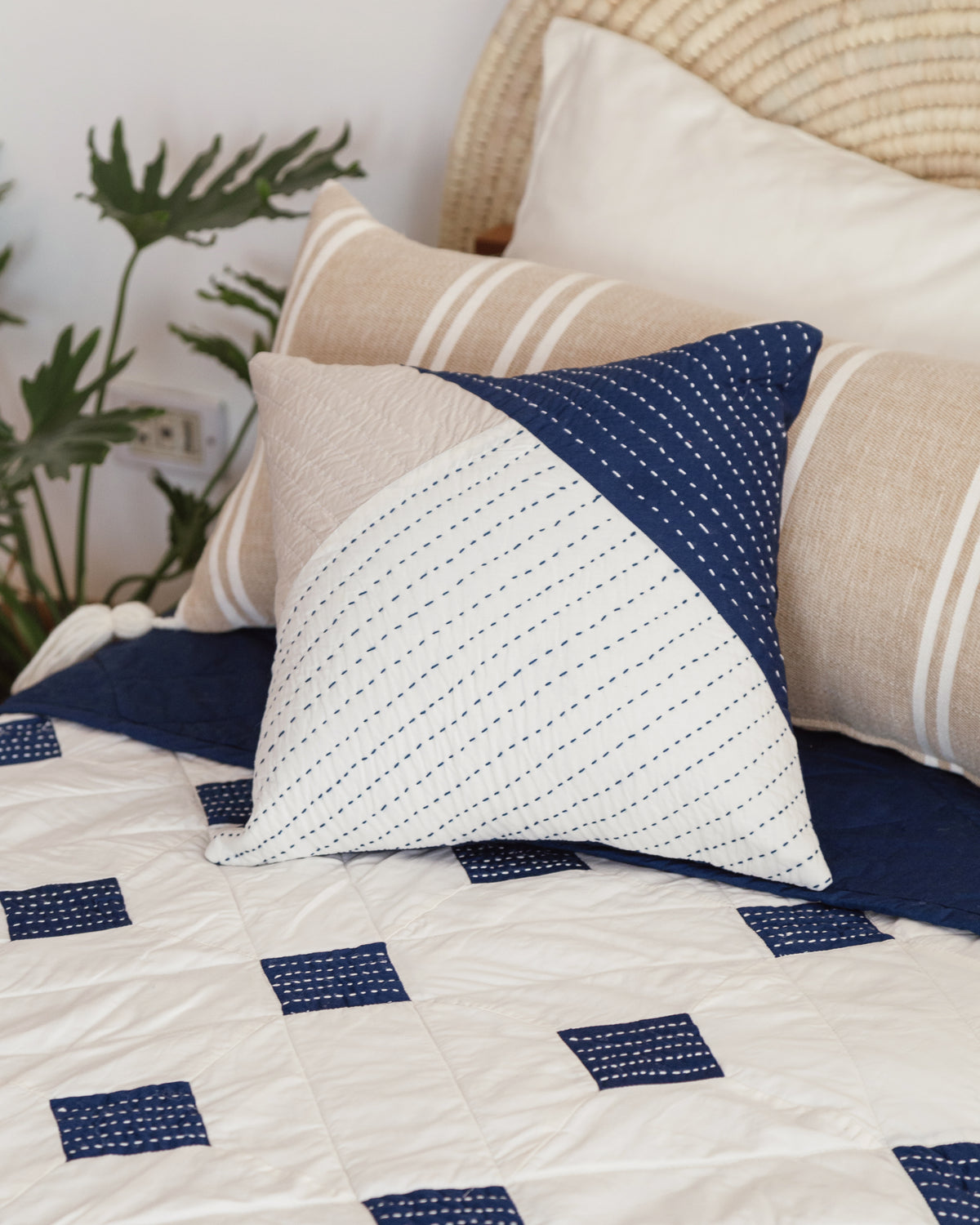Fayoum Fields Cushion- Blue