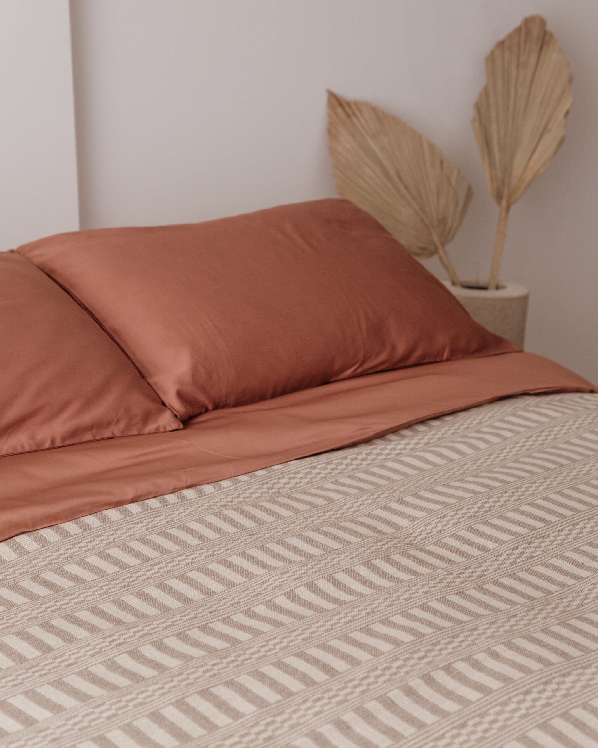 Greige Dash Bed Cover