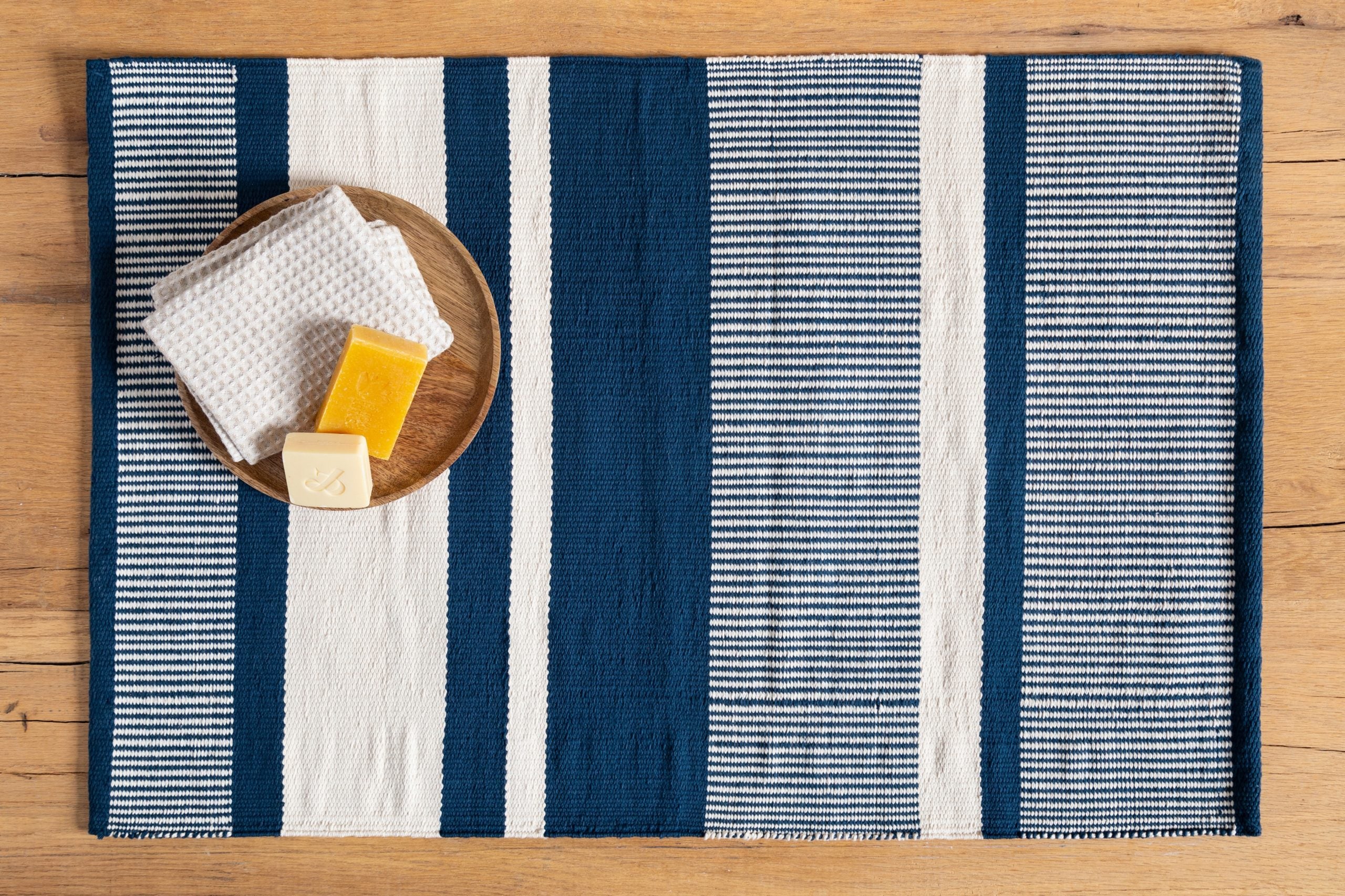 Navy Hues Bath Mat