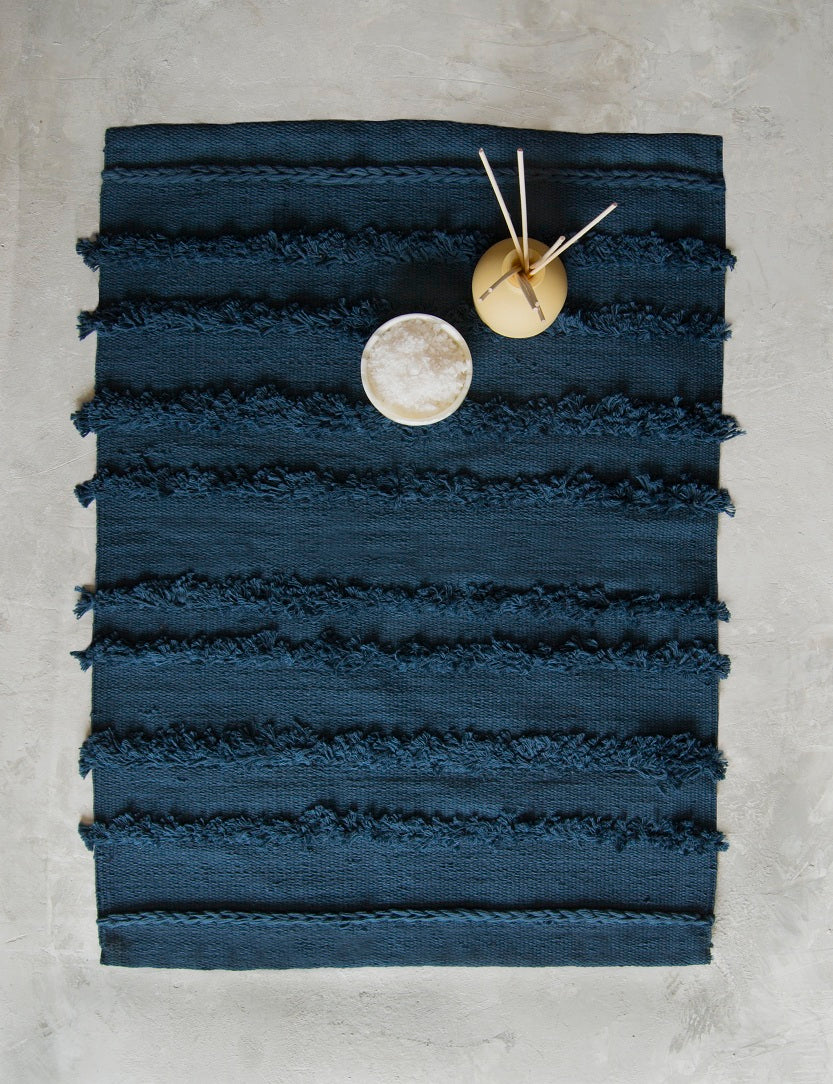 Navy Tuft Bath Mat