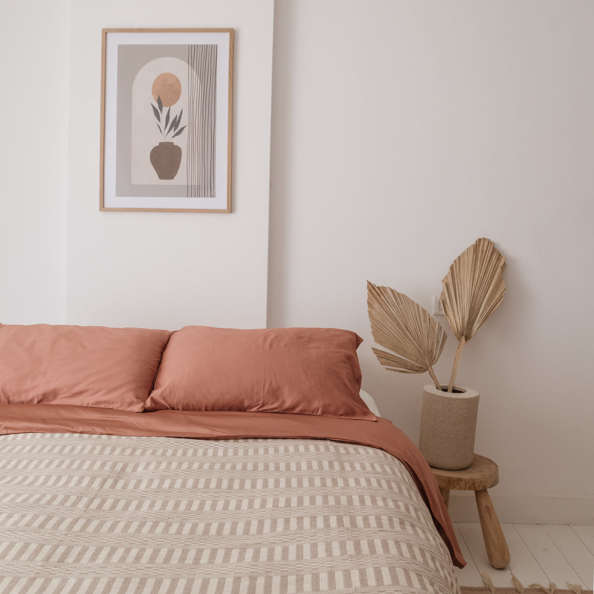 Greige Dash Bed Cover