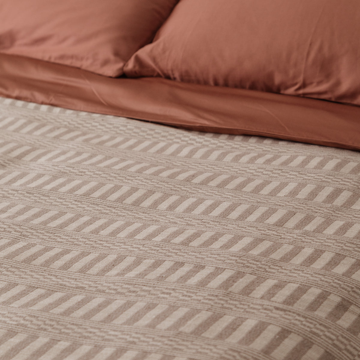 Greige Dash Bed Cover