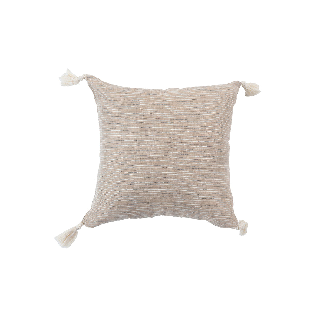 Beige Lined Akhmim Cushion