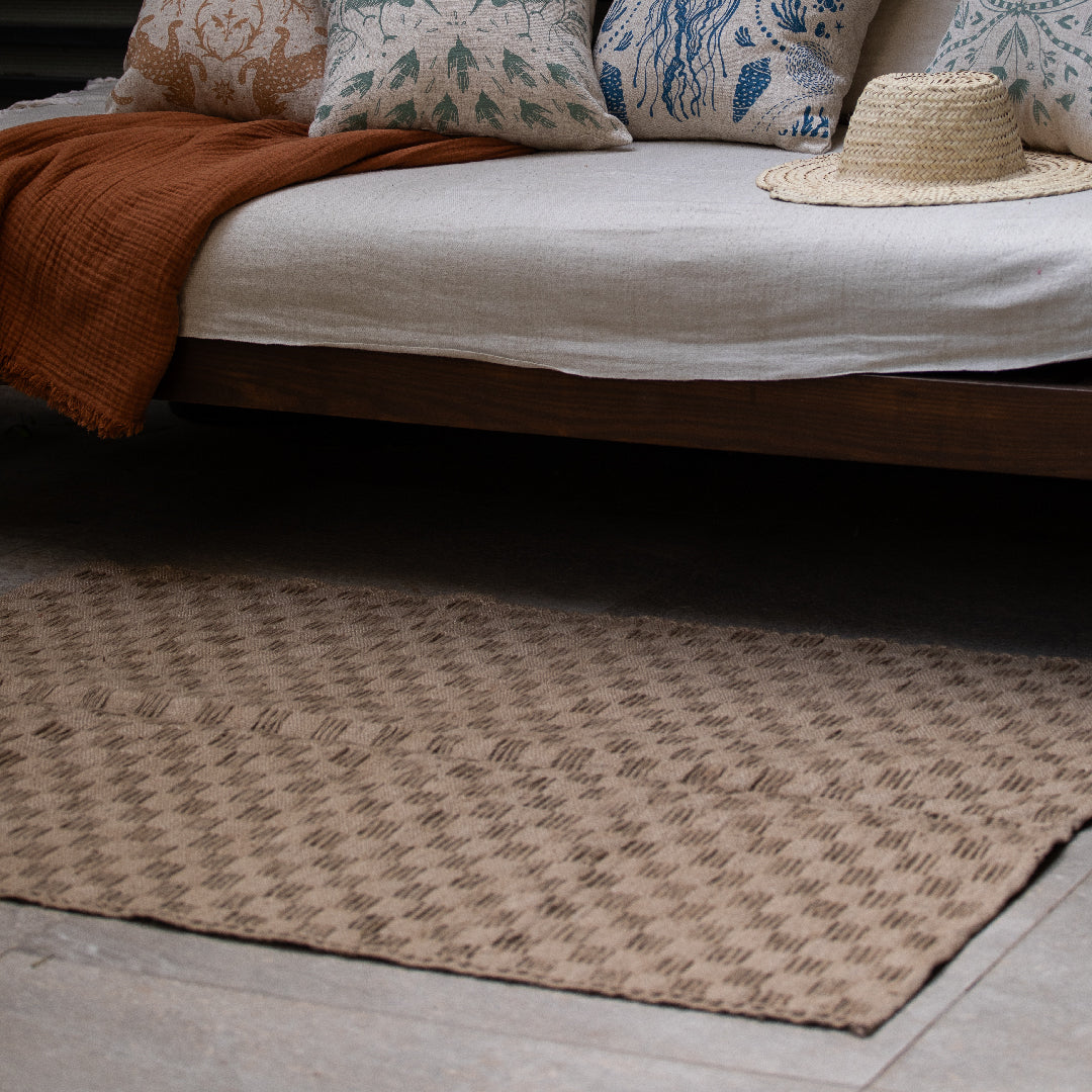 Checkered Jute Rug