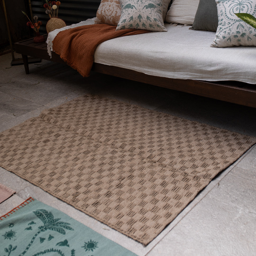 Checkered Jute Rug