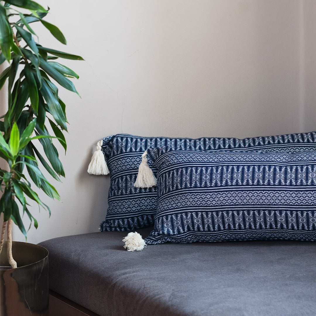 Blue Jaquard Akhmim Cushion