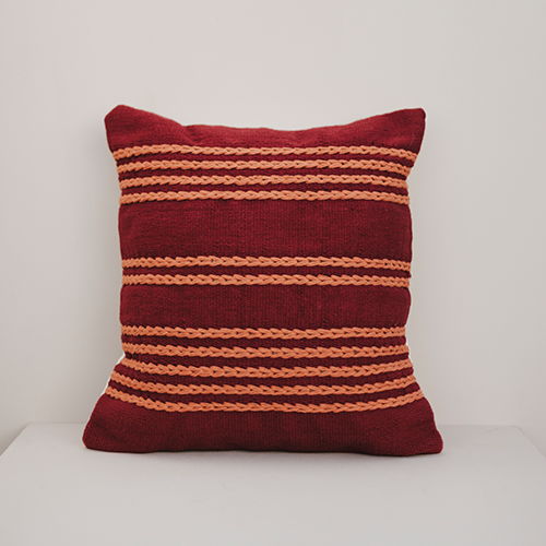 Burgundy Meadow Cushion